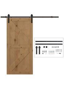 HOMCOM Sliding rail kit for sliding door, up to 90 kg, carbon steel, 200 cm, Black, incl. tools | Aosom Ireland