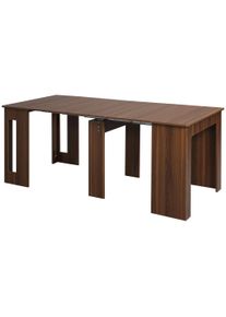 HOMCOM Fold-out Dining Table Extendable Dining Table Dining Table, mobile, modern design, 180cm x 85cm x 75cm, Brown | Aosom Ireland