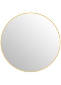 HOMCOM 70 x 70 cm round bathroom mirror, wall-mounted, gold-colored frame | Aosom Ireland