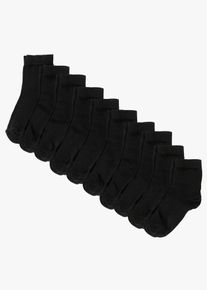 Calzini corti con cotone biologico (pacco da 10 paia), Nero, Taglia 39-42, bonprix