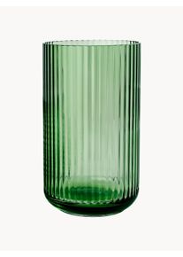 Lyngby Porcelaen Mouth-Blown Vase Lyngby, H 25 cm Green Glass Ø 15 x H 25 cm