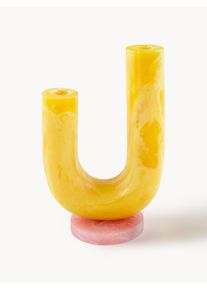 Jonathan Adler Ręcznie wykonany wazon Como, W 20 cm Żółty Tworzywo sztuczne S 14 x W 20 cm