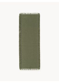 Ručne tkaný behúň do interiéru/exteriéru Marcus Zelená Umelé vlákno Š 80 x D 250 cm | Westwing Collection