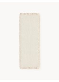Ručne tkaný behúň do interiéru/exteriéru Marcus Béžová, Biela Umelé vlákno, Látka Š 80 x D 250 cm | Westwing Collection