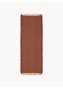 Ručne tkaný behúň do interiéru/exteriéru Marcus Hnedá, Terakota Umelé vlákno Š 80 x D 250 cm | Westwing Collection