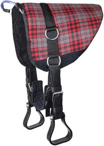 Waldhausen Bare-Back-Pad, grau/rot kariert, WB