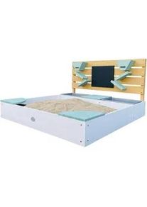 AXI Ambia Garden Sandkasten , Braun, Grün, Weiß , Holz, Kunststoff , Hemlocktanne , 100x105x59 cm , unisex , EN 71, CE, FSC 100% , Sitzfläche, mit Holzschutz vorbehandelt , Freizeit & Co, Gartenspielzeug, Sandkästen