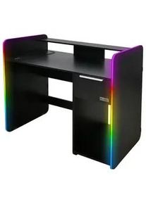 X Rocker Gamingtisch , Schwarz , Metall , 1 Schubladen , rechteckig , 55x95x110 cm , Stauraum , Büromöbel, Schreibtische, Schreibtische