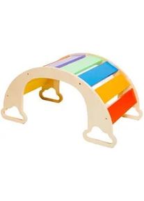 Wippe , Multicolor, Naturfarben , Holz , Birke , Sperrholz , 40x75x37 cm , EN 71, Ce , Babymöbel & Kindermöbel, Babyzimmer, Babywippen & Babyschaukeln