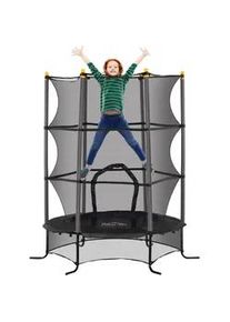 HOMCOM Kindertrampolin , Schwarz , Metall, Kunststoff , 163x163 cm , Outdoor Spielzeug