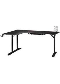 HOMCOM Gaming-Tisch, Mdf, Eisen, Schwarz+Rot , Kunststoff , 109x78x168 cm , Arbeitszimmer, Schreibtische, Gaming-Tische