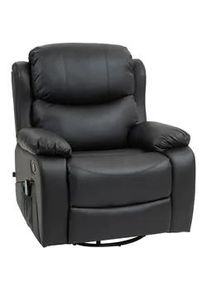 HOMCOM Massagesessel, Schwarz, Kunstleder , Kunststoff , 92x104x97 cm , Wohnzimmer, Sessel, Massagesessel