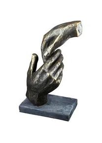 Skulptur , Cognac , Kunststoff , 13x21x7 cm , stehend , Dekoration, Dekofiguren & Skulpturen, Skulpturen