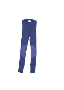 ManyMonths Leggings mit Aufnähern aus Wolle - Twilight Blue Adventurer (80 - 92/98)