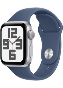 Smartwatch Apple Watch SE (2024) GPS 40mm Aluminio Plata c/ Correa Deportiva Azul Denim - S/M