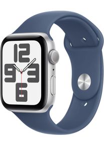 Smartwatch Apple Watch SE (2024) GPS 44mm Aluminio Plata c/ Correa Deportiva Azul Denim - M/L