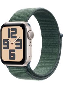 Smartwatch Apple Watch SE (2024) GPS 40mm Alumínio Starlight c/ Loop Deportiva Lake Green