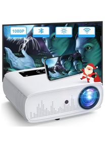 Hopvision 4K Heimkino-Projektor mit WLAN, Bluetooth, 15000 Lux und 350 Zoll Display (Full HD), Beamer