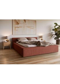 Home Affaire Polsterbett »LAUREDA Bettgestell mit Lattenrost, in 4 Breiten- 140, 160, 180, 200cm« mit Kopfteil und Bettkasten, ohne Matratze, Größe...