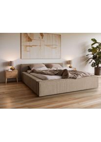 Home Affaire Polsterbett »LAUREDA Bettgestell mit Lattenrost, in 4 Breiten- 140, 160, 180, 200cm« mit Kopfteil und Bettkasten, ohne Matratze, Größe...