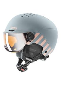 Uvex Kid's Rocket Visor Ski helmet Kids (51-55 cm, grey)