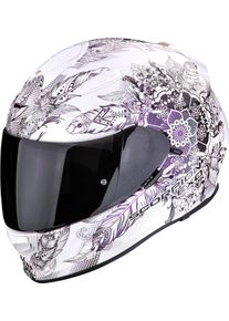 Scorpion EXO-491 Dream, full face helmet , color: White/Dark Green/Purple/Black , size: S