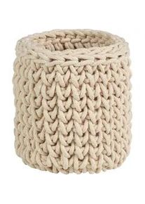 Patinio Aufbewahrungskörbchen , Beige , Textil , 5.82 l , rund , 18 cm , AZO-frei , handgemacht , Ordnen & Aufbewahren, Dekoboxen & Aufbewahrungsboxen, sonstige Boxen