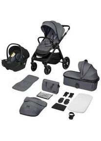 lionelo Kinderwagenset , Grau , 3-teilig , 62x115x94 cm , EN 1888 , Baby on Tour, Kinderwagen, Kombikinderwagen