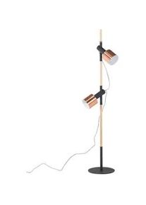 Beliani Stehlampe Owens 125 cm , Schwarz , Holz , E27 , 28x125x12 cm , Lampen & Leuchten, Innenbeleuchtung, Stehlampen, Stehlampen