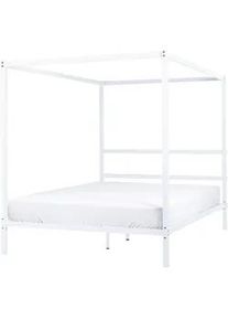 Beliani Himmelbett 160/200cm Weiß Lestards , Metall , 160x200 cm , Schlafzimmer, Betten