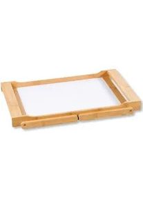 Kesper Serviertablett , Weiß, Hellbraun , Naturmaterialien, Holzwerkstoff , rechteckig , 33x24x59 cm , FSC 100% , Geschirr, Tischkultur & Serviergeschirr, Tabletts