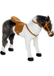 Aiyaplay Reitpferd mit Soundfunktion, 48 cm Höhe Spielpferd zum Reiten Kinder 3-8 Jahre , Braun , Metall, Kunststoff , 28x60x85 cm , Spielzeug, Babyspielzeug, Schaukeltiere & Hüpftiere