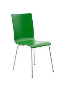 CLP Besucherstuhl Holz grün , Grün , 43x87x47 cm , Arbeitszimmer, Besucherstühle