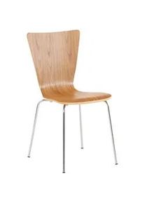 CLP Besucherstuhl Holz Eiche , Eichefarben , 43x84x50 cm , Arbeitszimmer, Besucherstühle