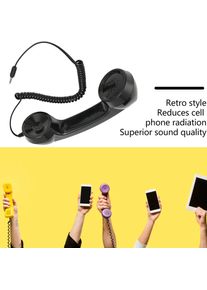 Retro Phone Handset Multifunction Radiation Proof Handheld Cell Phone Receiver for Mobile Phones Computers