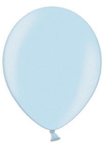 partydeco 100 ballons métalliques Partystar bleu pastel 27cm