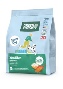 Green Petfood InsectDog Sensitive Trockenfutter mit Insekten & Reis, 900g