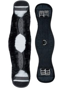 Waldhausen Lammfell Kurzgurt, schwarz/schwarz, 75cm