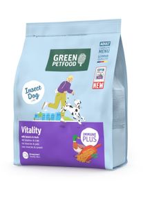 Green Petfood InsectDog Vitality Trockenfutter mit Insekten & Ente, 900g