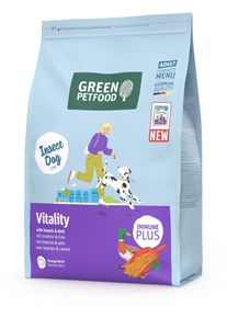 Green Petfood InsectDog Vitality Trockenfutter mit Insekten & Ente, 3kg