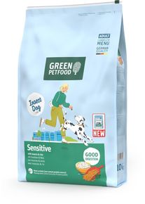 Green Petfood InsectDog Sensitive Trockenfutter mit Insekten & Reis, 10kg