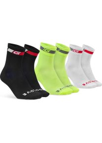GripGrab, Unisex, Sportsocken, Tricolore Regular Cut Socks Bundle (L), Schwarz