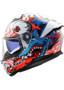 LS2 FF808 Stream II Inferno, full face helmet , color: White/Red/Blue , size: XXL