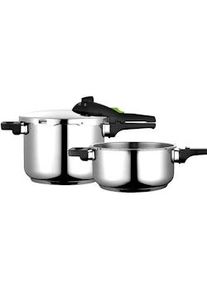 Fagor Fagor Rapid Xpress 6/4 Panela de Pressão 6 + 4 L, Indução, Aço Inoxidável 18/10, 2 Níveis Pressão, 5 Sistemas de Segurança, Prata