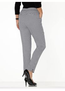 CREATION L PREMIUM Dames Geweven broek van kreukarm, makkelijk te strijken materiaal in zwart/ecru ,maat 36, Witt, 47% Modal, 35% Polyester, 16% Viscose, 2% Elastan