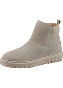 Damen Stiefelette mit seitlichem Reißverschluss taupe Größe 38