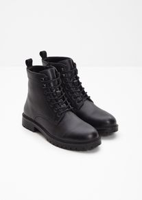 Veterboots met profielzool - zwart - maat 41 - bonprix