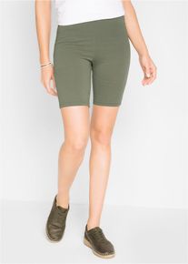 Biker short (set van 2) - groen - maat 36/38 (S) - met katoen - bonprix