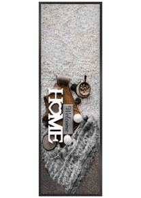 Deurmat met winterse print - grijs - maat 38x59 cm - bonprix