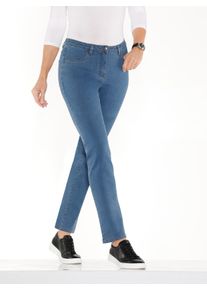 Damen Thermojeans mit angerauter Innenseite in blue-bleached ,Größe 28, WITT, 81% Baumwolle, 17% Polyester, 2% Elasthan